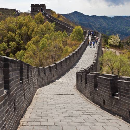 Walking on the Great Wall at Mutianyu
