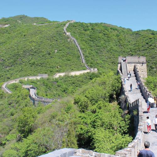 Verdant landscape trekking the Great Wall of China