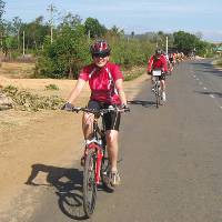 Riding along the roads between Buon Me Thuot to Dalat, Vietnam