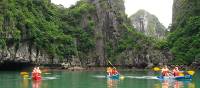 The beautiful surrounding while kayaking in Halong bay