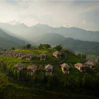 Stunning setting of the ecolodge in Sapa, Vietnam