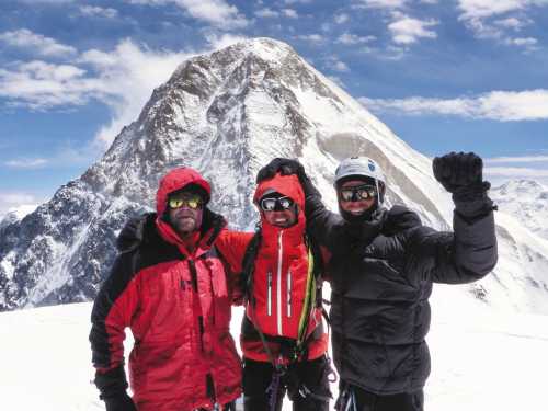 On Chapayev Peak with Khan Tengri in the background |  Warren Townsden