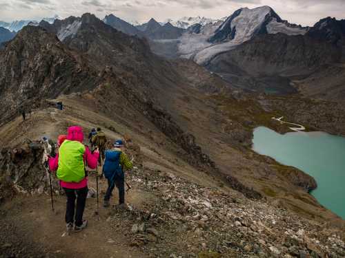 Hiking up towards the Ala Kol Pass |  Lachlan Gardiner