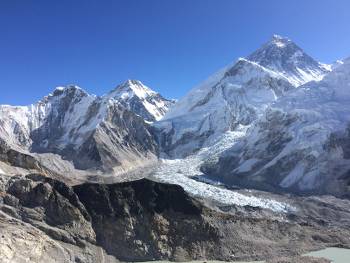 Looking out over Everest Base Camp from Kala Pattar |  <i>Heather Hawkins</i>