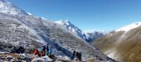 Trekkers taking a breather before continuing through to Jangothang | Gavin Turner