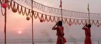 Morning ceremony offering thanks along the banks of the Ganges | Rachel Imber