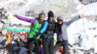 Happy trekkers at Everest Base Camp |  <i>Ayla Rowe</i>