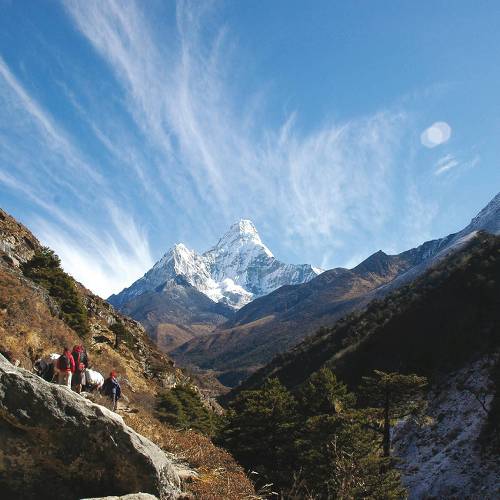 Heading towards Ama Dablam in the Everest region