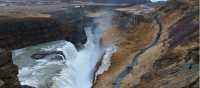 Gullfoss (translated as "Golden Falls") is Iceland's most popular waterfall