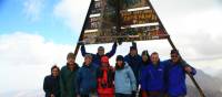 Group on the summit of Jebel Toubkal, the tallest peak in Morocco's High Atlas Mountains | John Millen