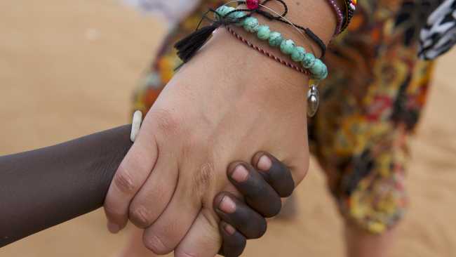 Interacting with the locals on the Hamlin Ethiopian Adventure